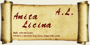 Anita Ličina vizit kartica